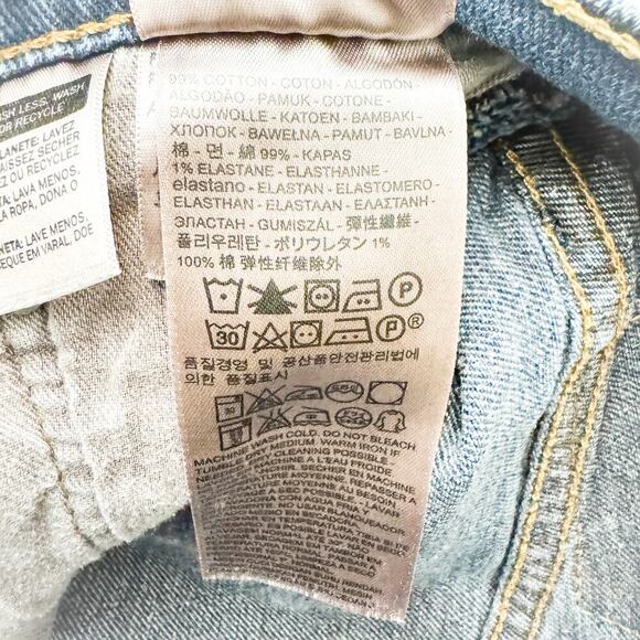 Levi's Men 505 Denim Jeans Dark Wash Rips Throughout SIze 32 x 32 - Picture 6 of 8